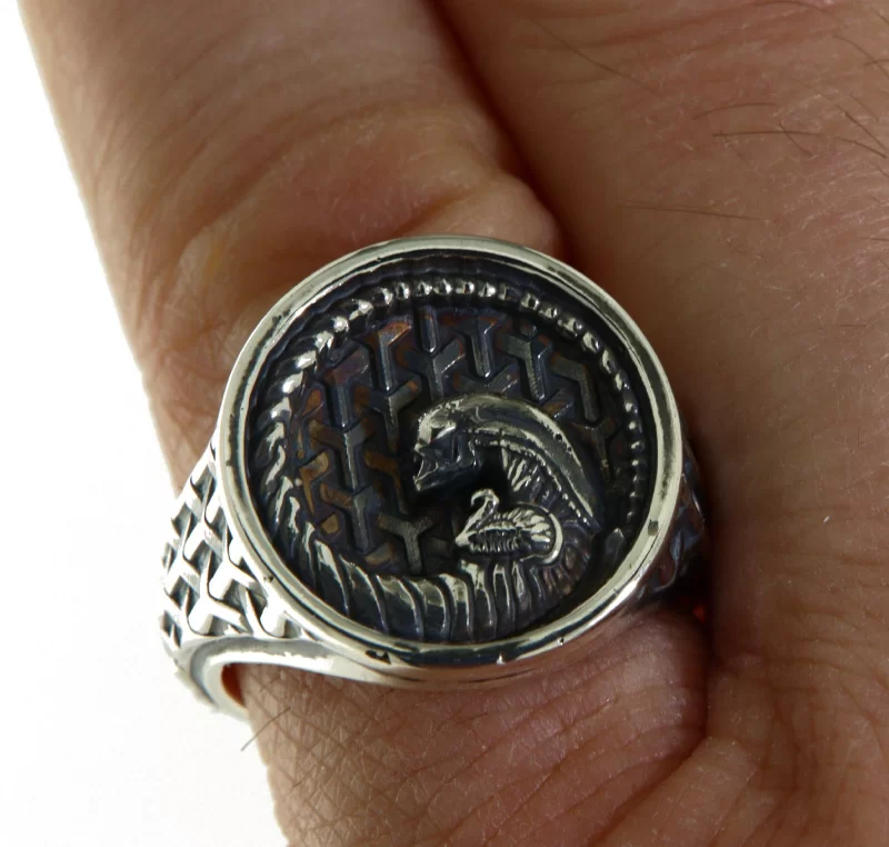 Inel Argint 925 Xenomorph Alien - Intalnire Extraterestra