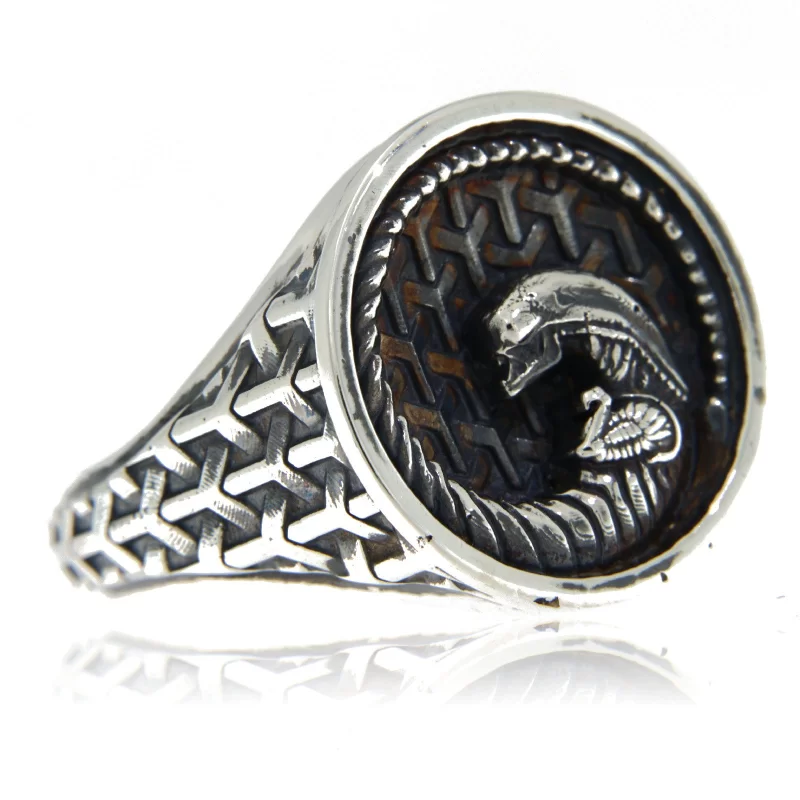 Inel Argint 925 Xenomorph Alien - Intalnire Extraterestra