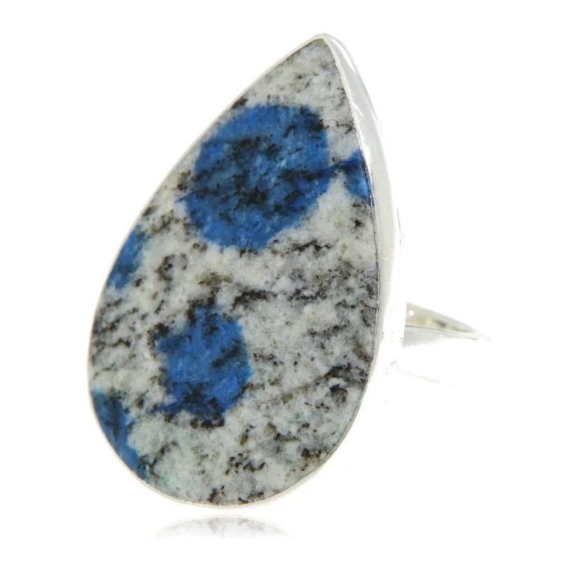 Inel Argint 925 K2 Azurit in Granit Natural - Contrast si Eleganta