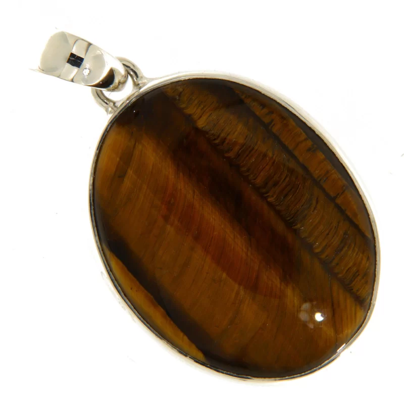 Pandant Argint 925 Ochi de tigru Natural - Putere și Protecție