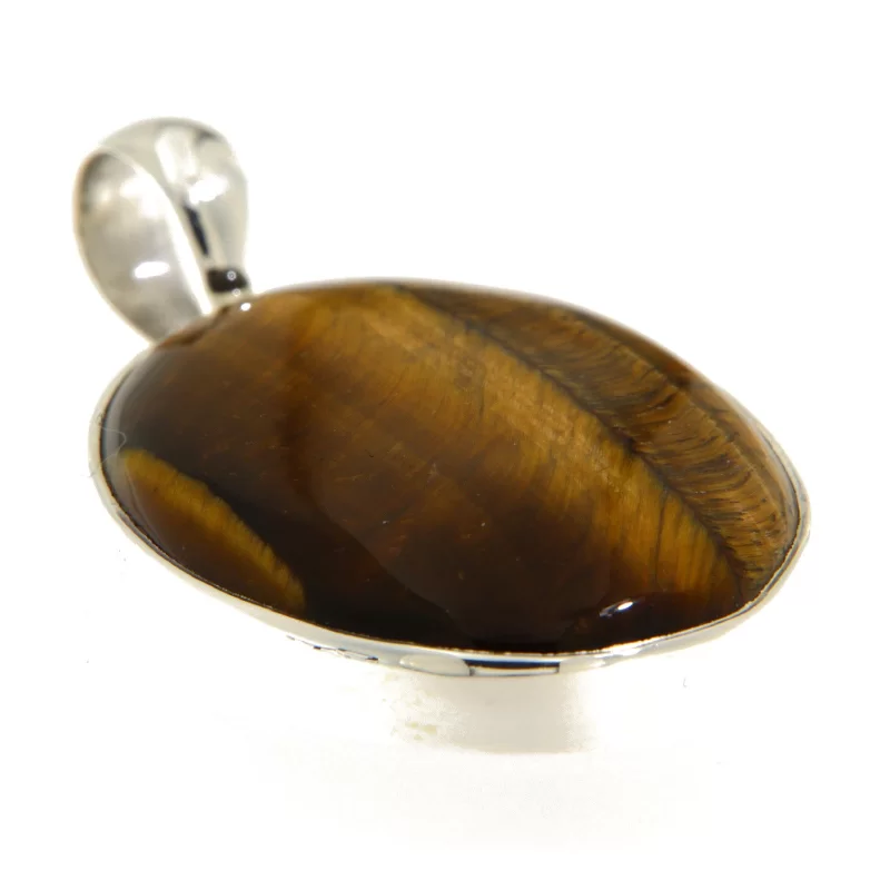 Pandant Argint 925 Ochi de tigru Natural - Putere și Protecție