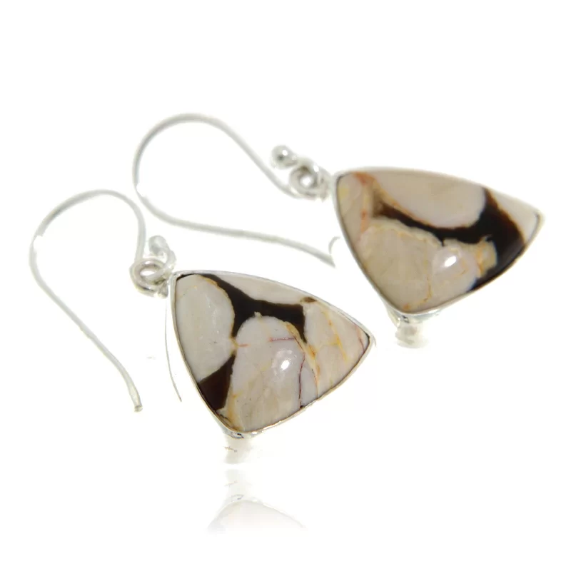 Cercei Argint 925 Alun fosilizat Natural - Eleganta Ancestrala