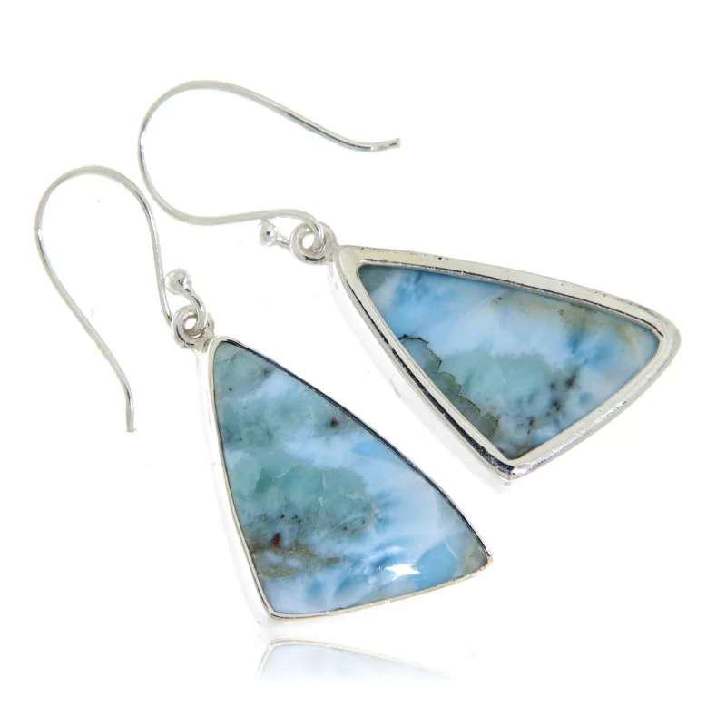 Cercei Argint 925 Larimar Natural - Serenitate si Frumusete Tropicala