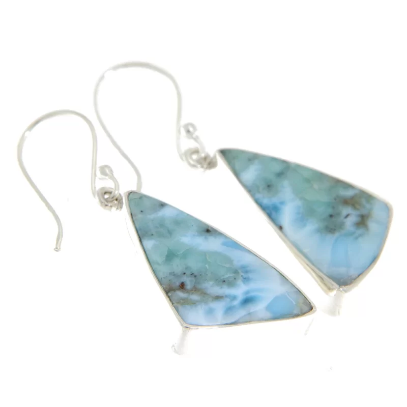 Cercei Argint 925 Larimar Natural - Serenitate si Frumusete Tropicala