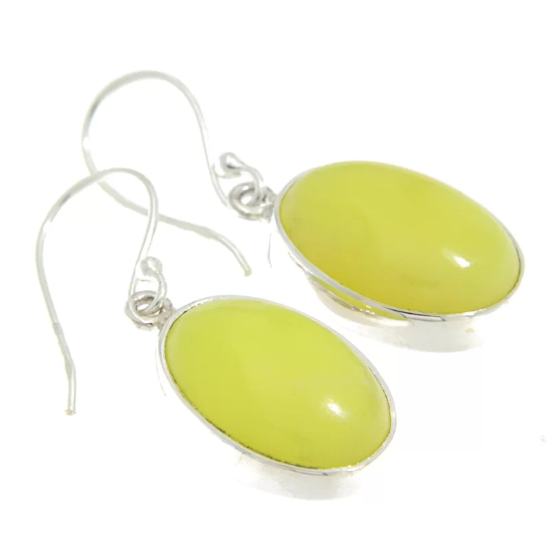 Cercei Argint 925 Opal Verde Natural - Stralucire si Reflectie Vibranta
