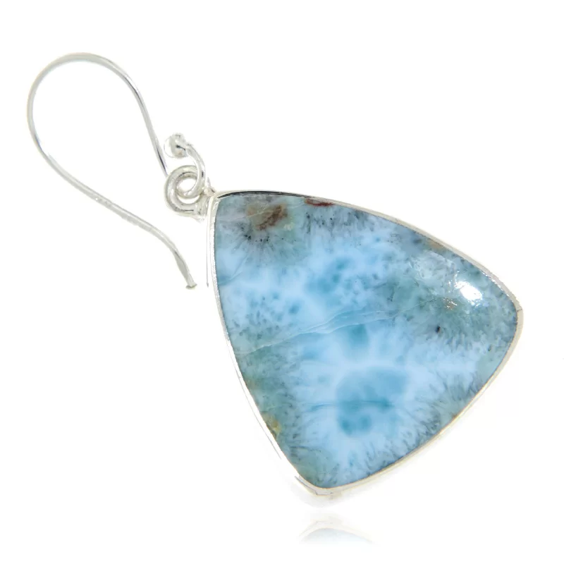 Cercei Argint 925 Larimar Natural - Calm Tropical