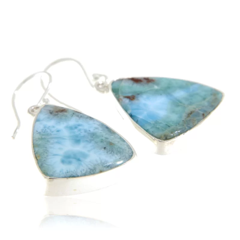 Cercei Argint 925 Larimar Natural - Calm Tropical