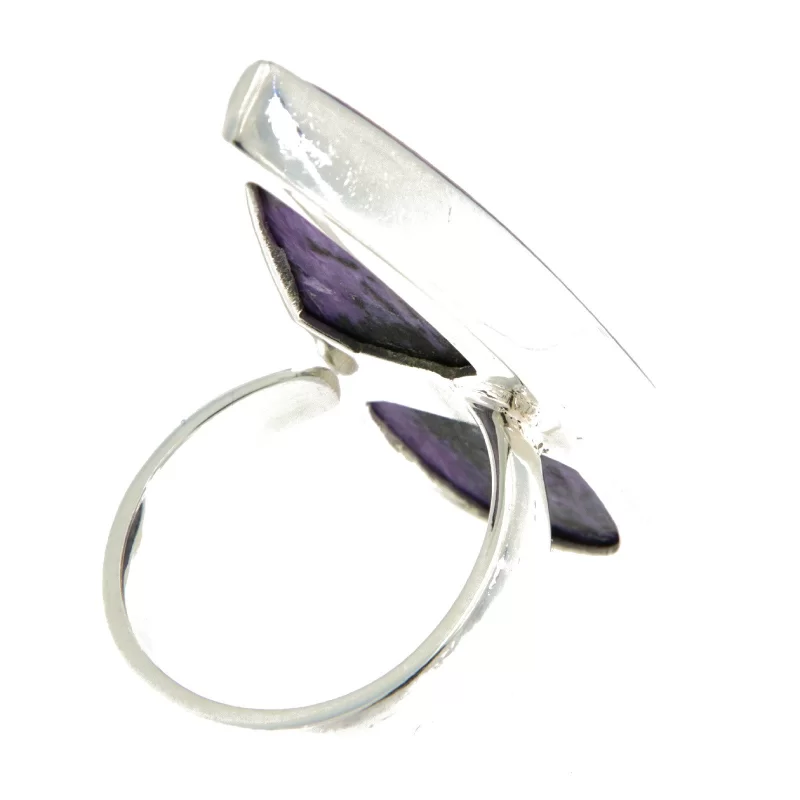 Inel Argint 925 Charoit Natural - Eleganta Unica si Spiritualitate