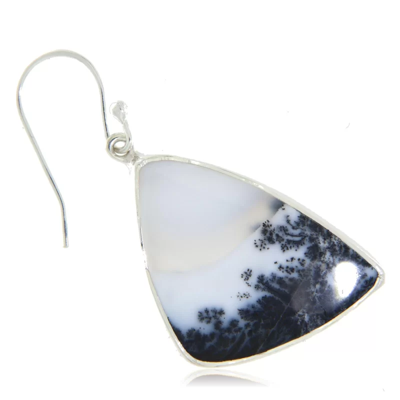 Cercei Argint 925 Agat dendritic Natural - Eleganta si Naturalete