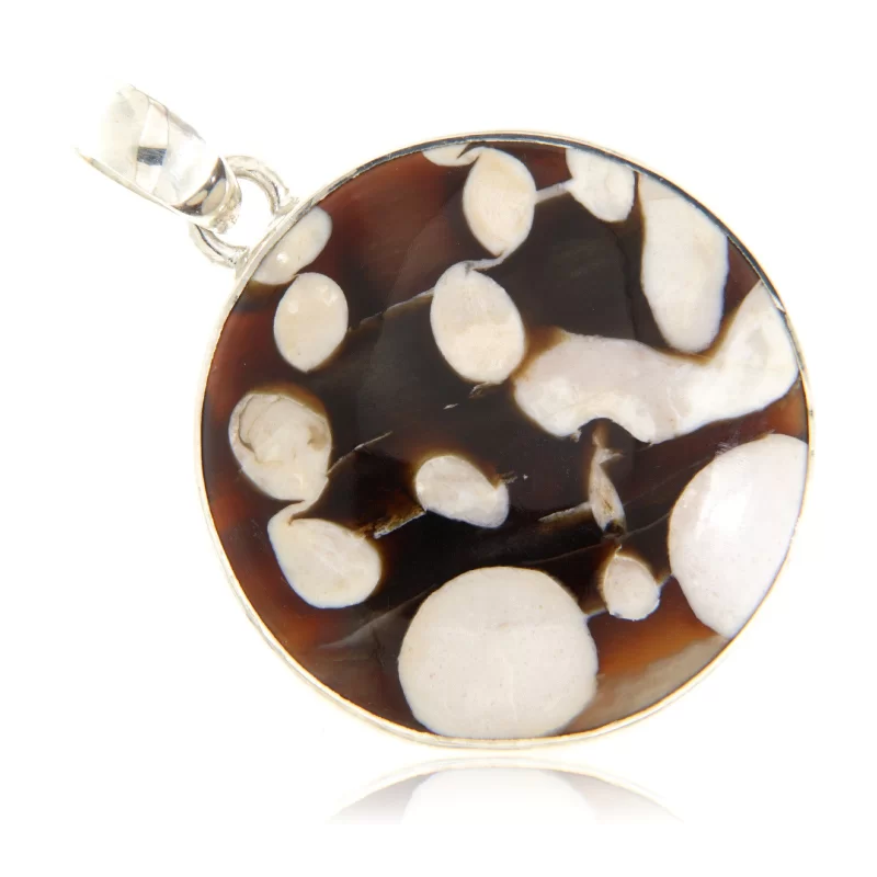 Pandant Argint 925 Alun Fossil Natural - Eleganta si Istorie