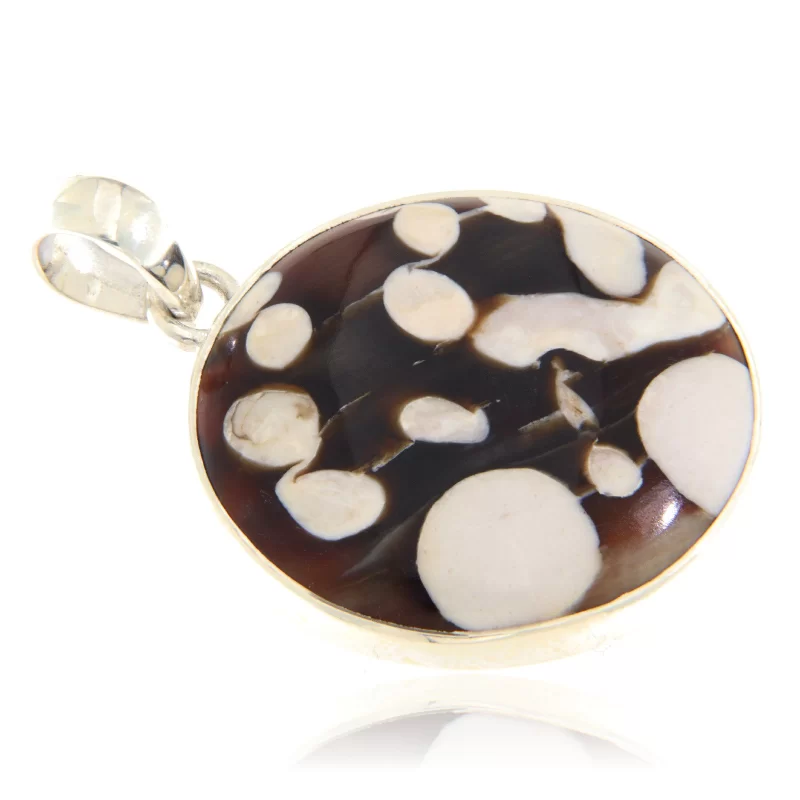 Pandant Argint 925 Alun Fossil Natural - Eleganta si Istorie