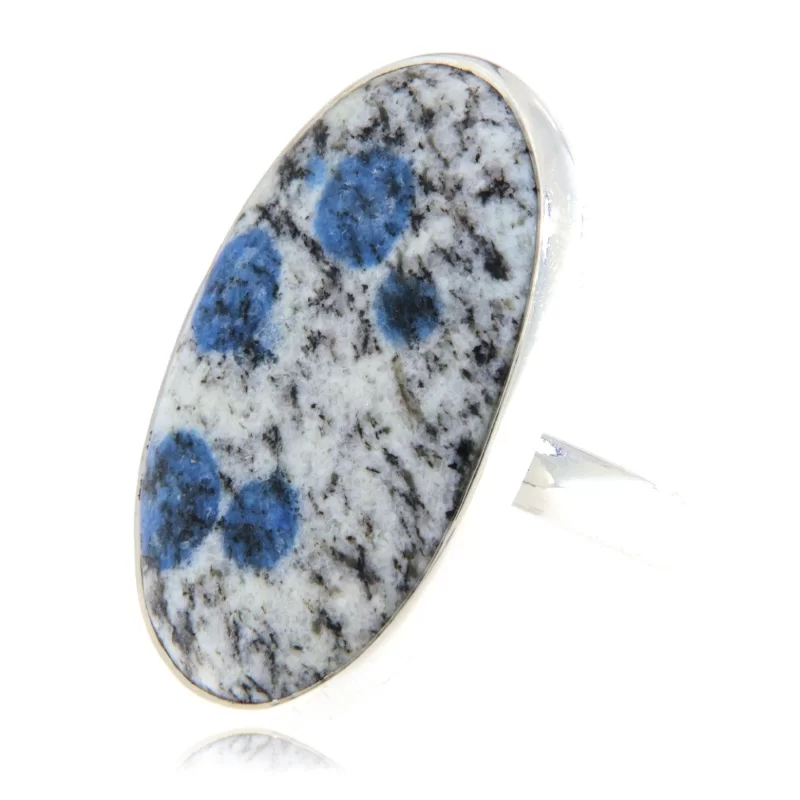 Inel Argint 925 K2 Azurit in Granit Natural - Unic si Elegant
