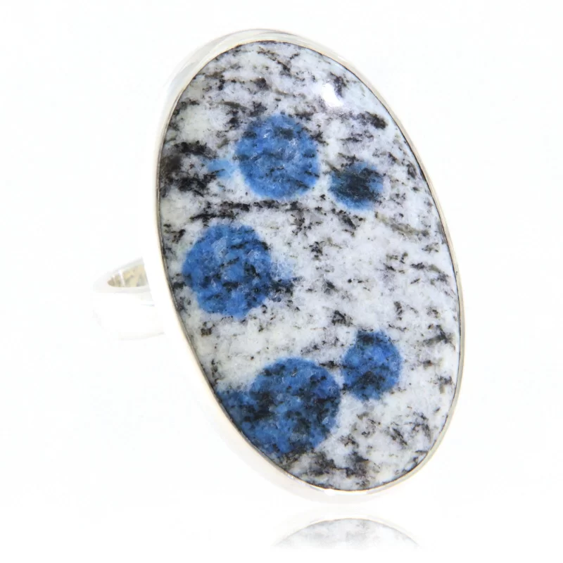 Inel Argint 925 K2 Azurit in Granit Natural - Unic si Elegant
