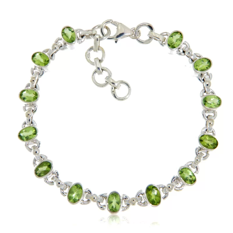 Bratara Argint 925  Peridot Natural - Rafinament si Energie