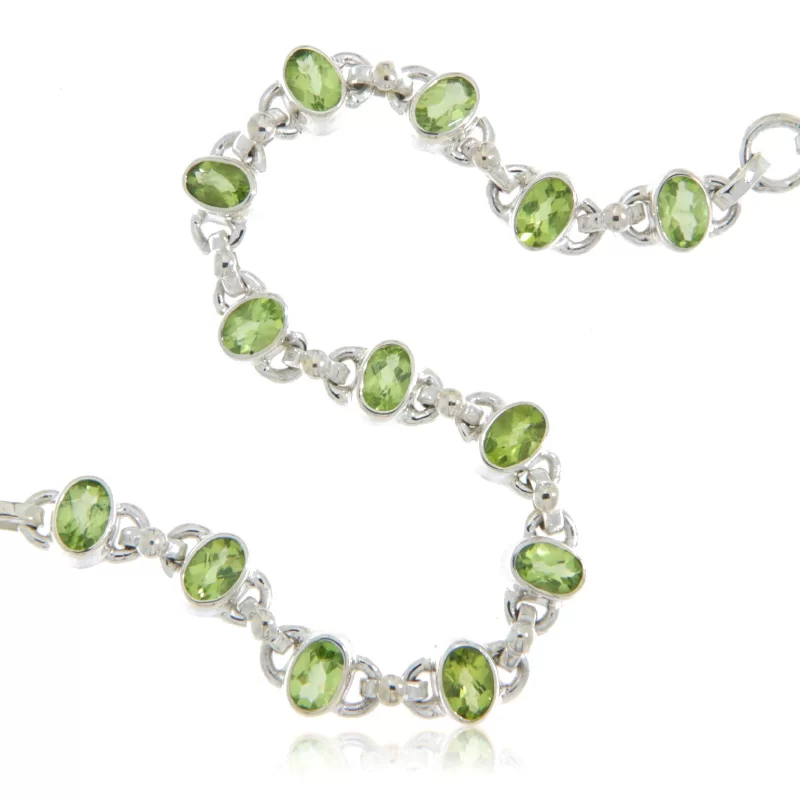 Bratara Argint 925  Peridot Natural - Rafinament si Energie