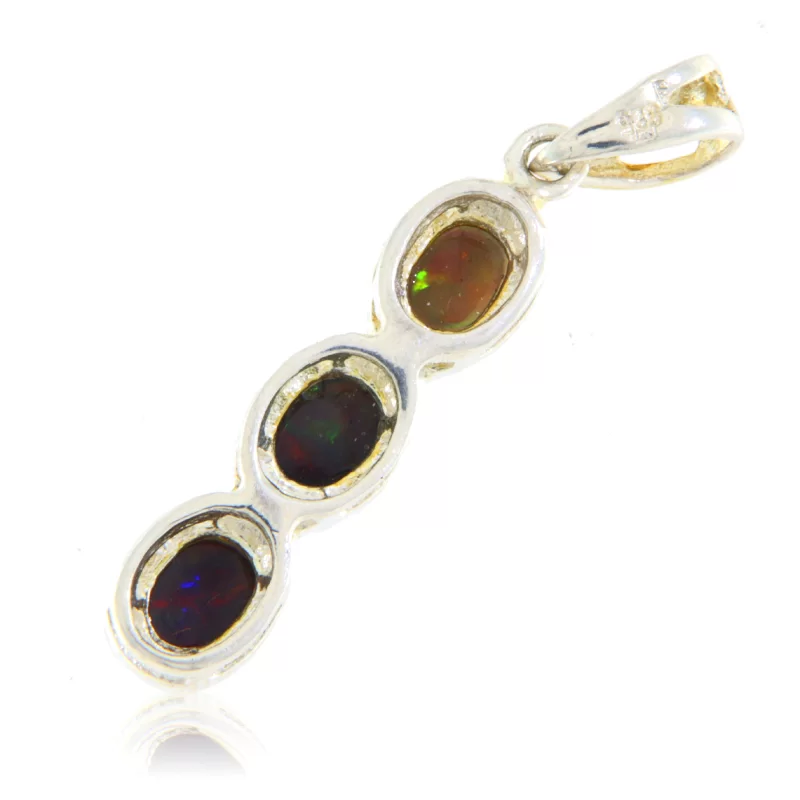 Pandant din Argint 925 Accente aurite Opal Natural - Eleganta si Misticism