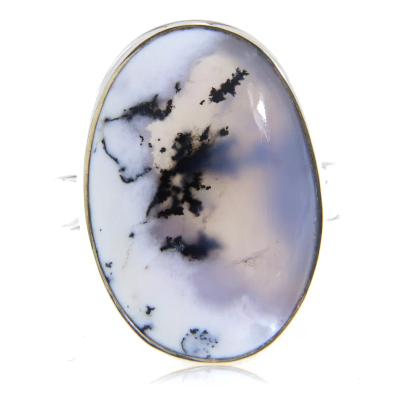 Inel Argint 925 Agat Dendritic Natural - Rafinat si Elegant