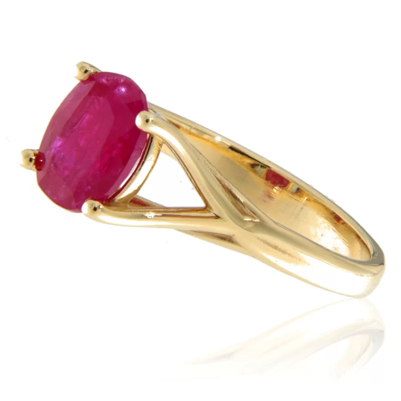 Inel aur 14k cu Rubin Natural fara Tratament