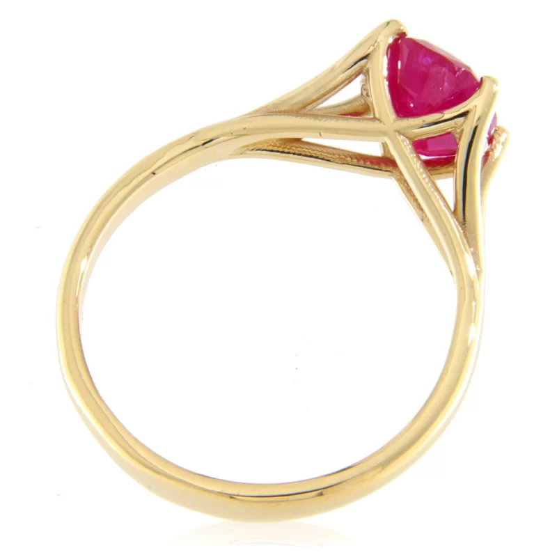 Inel aur 14k cu Rubin Natural fara Tratament