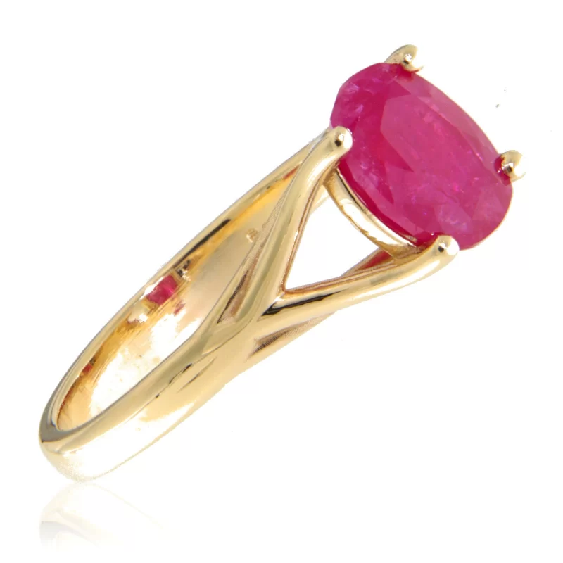Inel aur 14k cu Rubin Natural fara Tratament