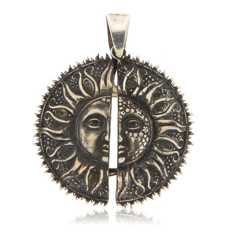 Pandant Argint 925 Soare si Luna 2 in 1 - Yin si Yang