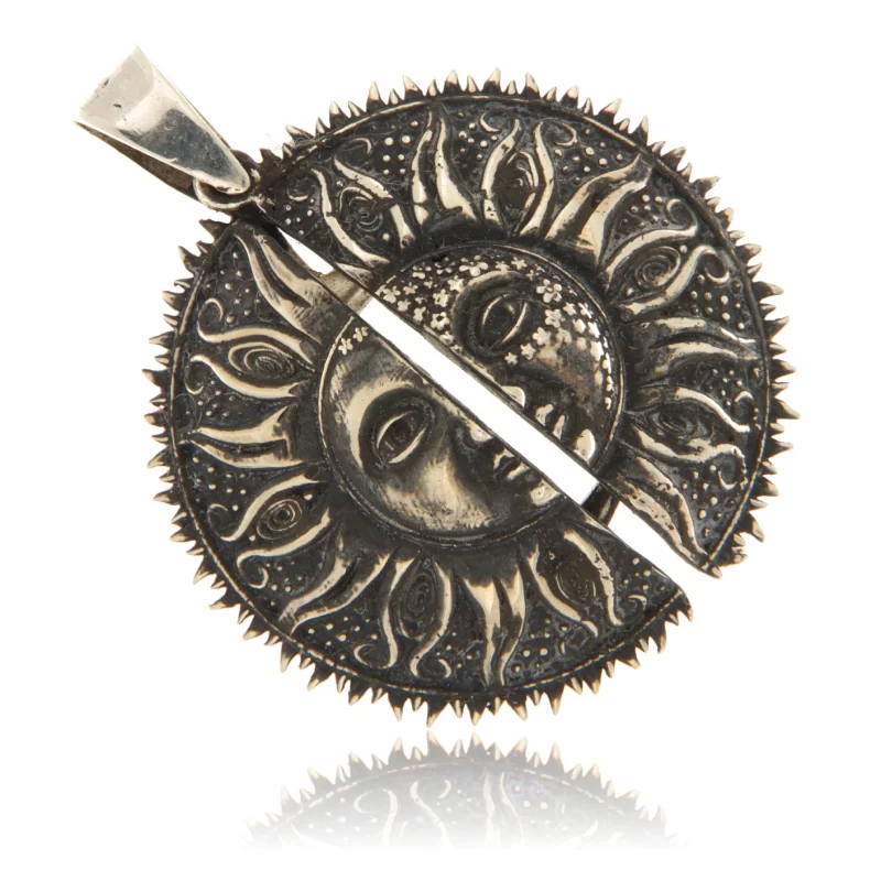 Pandant Argint 925 Soare si Luna 2 in 1 - Yin si Yang