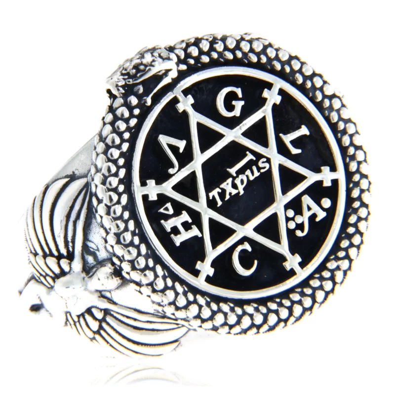 Ghiul Argint 925 Masiv Sigiliul Mistic al lui Solomon - Misticism si Protectie