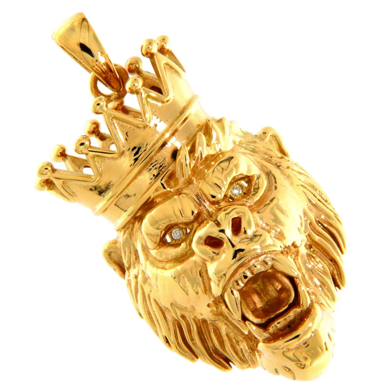 Pandant Aur 14k Cubic Zirconia Gorilla King - Putere si Autoritate Regala