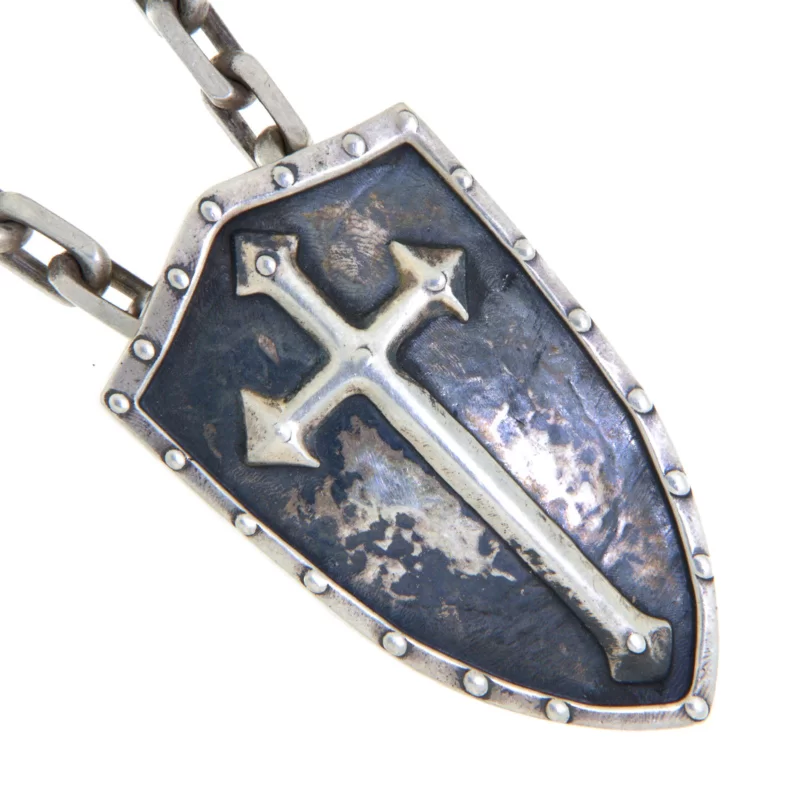 Pandant Argint 925 Scut Bizantin Medieval - Forta si Traditie
