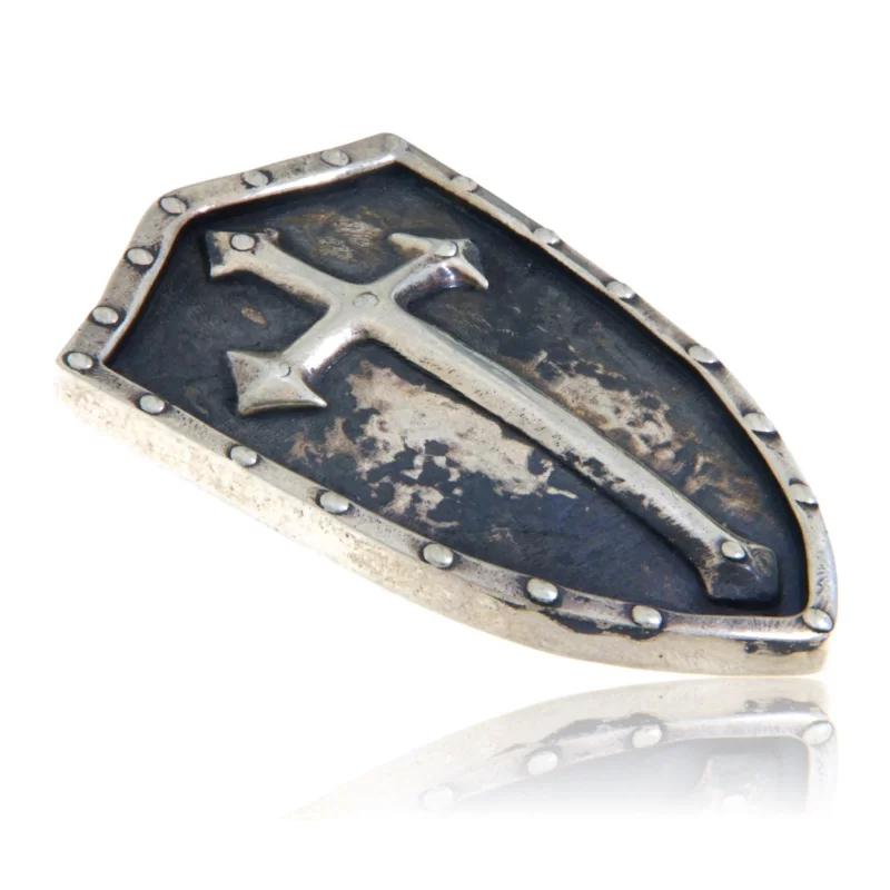 Pandant Argint 925 Scut Bizantin Medieval - Forta si Traditie