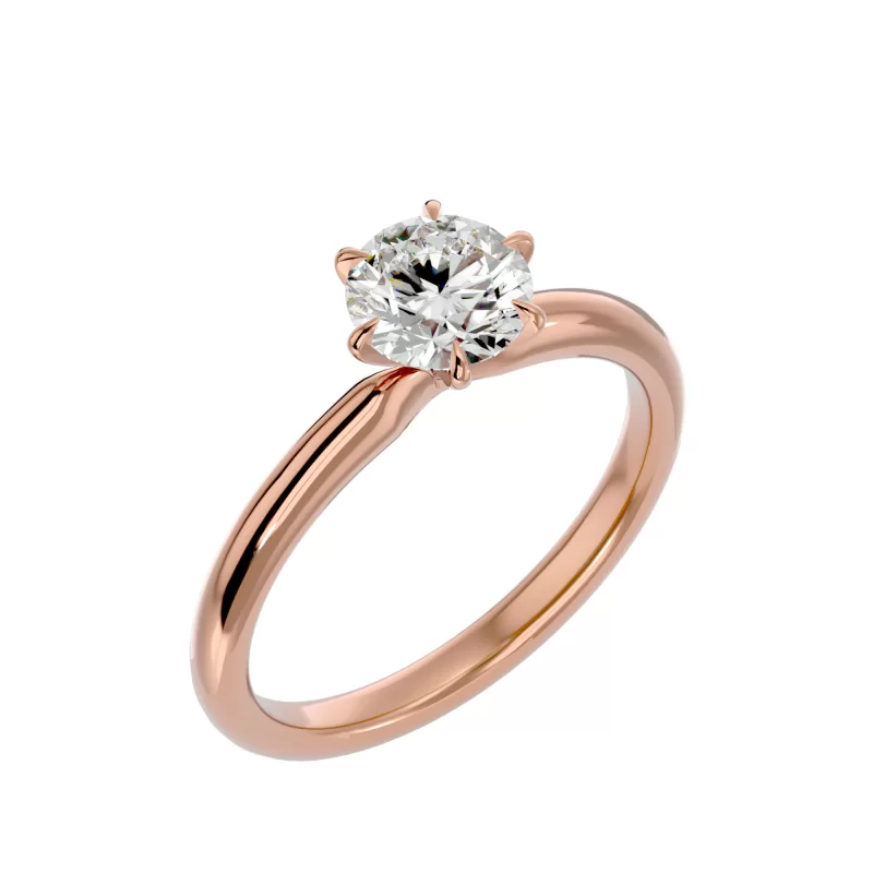 Inel de logodna Splendid Briliant Rose Aur 18k Diamant Natural - Andreea