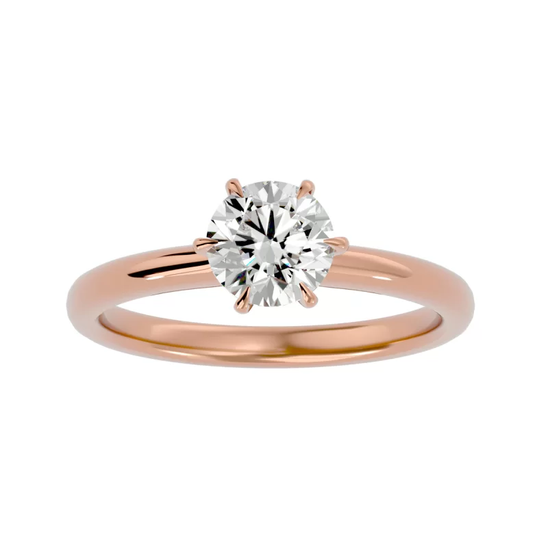 Inel de logodna Splendid Briliant Rose Aur 18k Diamant Natural - Andreea