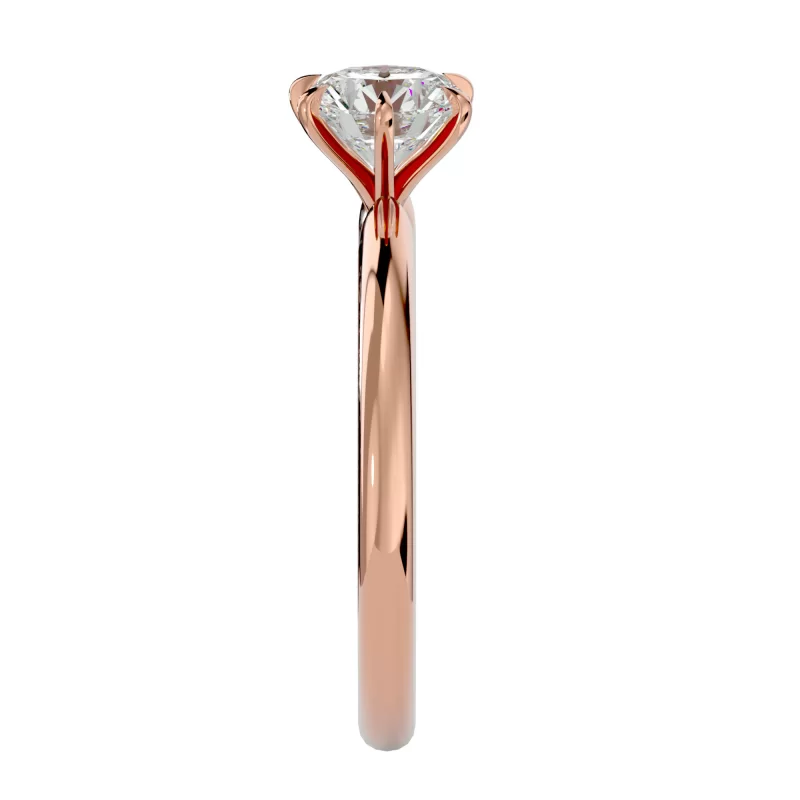 Inel de logodna Splendid Briliant Rose Aur 18k Diamant Natural - Andreea