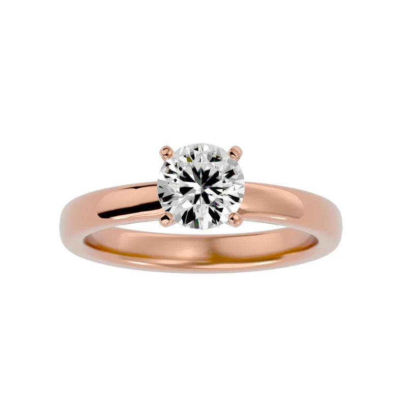 Inel de logodna Stylish Briliant Aur Roz 18k Genuine Diamond - Serena