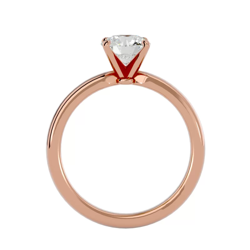 Inel de logodna Stylish Briliant Aur Roz 18k Genuine Diamond - Serena