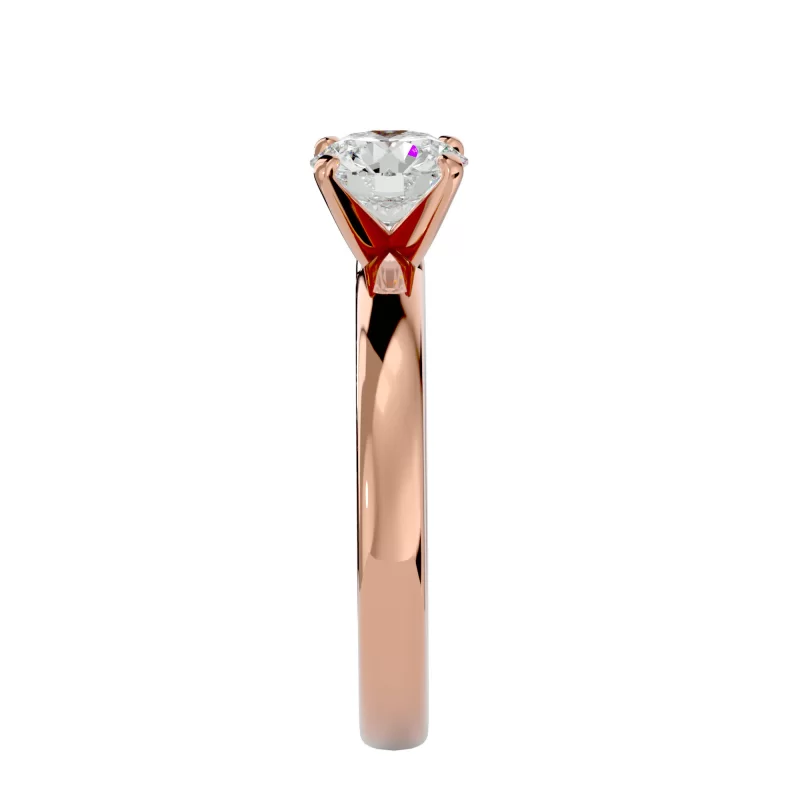 Inel de logodna Stylish Briliant Aur Roz 18k Genuine Diamond - Serena