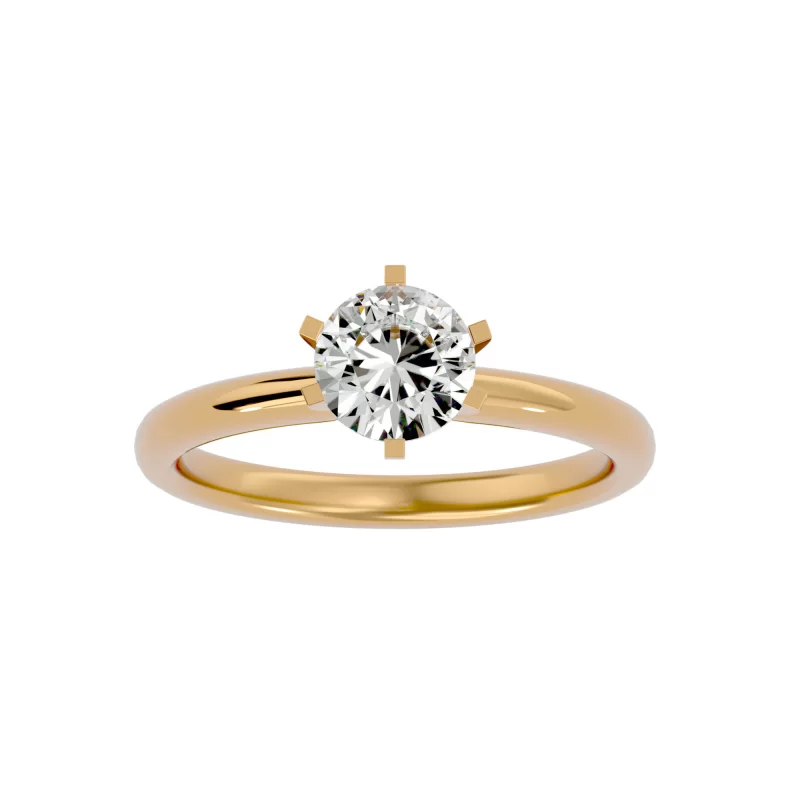 Inel de logodna Delicate Briliant Gold Aur 18k Diamant Natural - Athena