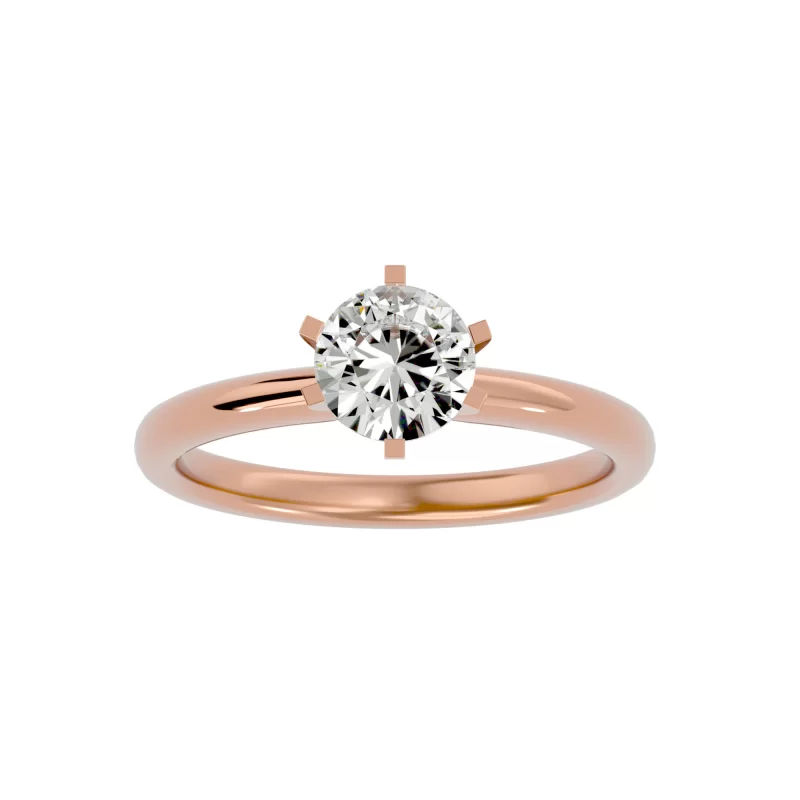 Inel de logodna Attractive Briliant Rose Aur 18k Pure Diamond - Eliza