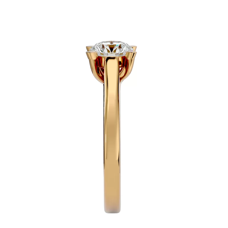 Inel de logodna Elegant Briliant Gold Aur Galben 18k Real Diamond - Bianca