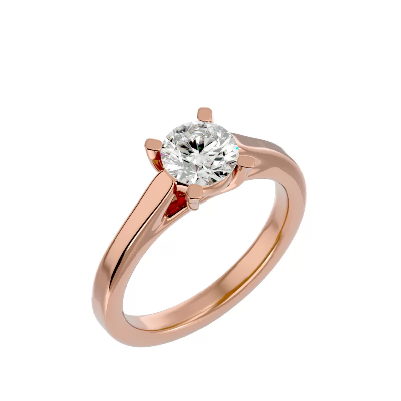 Inel de logodna Charming Briliant Aur Roz 18k Diamant Natural - Sophia