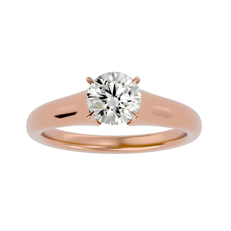 Inel de logodna Noble Briliant Rose Aur 18k Diamant Natural - Amelia