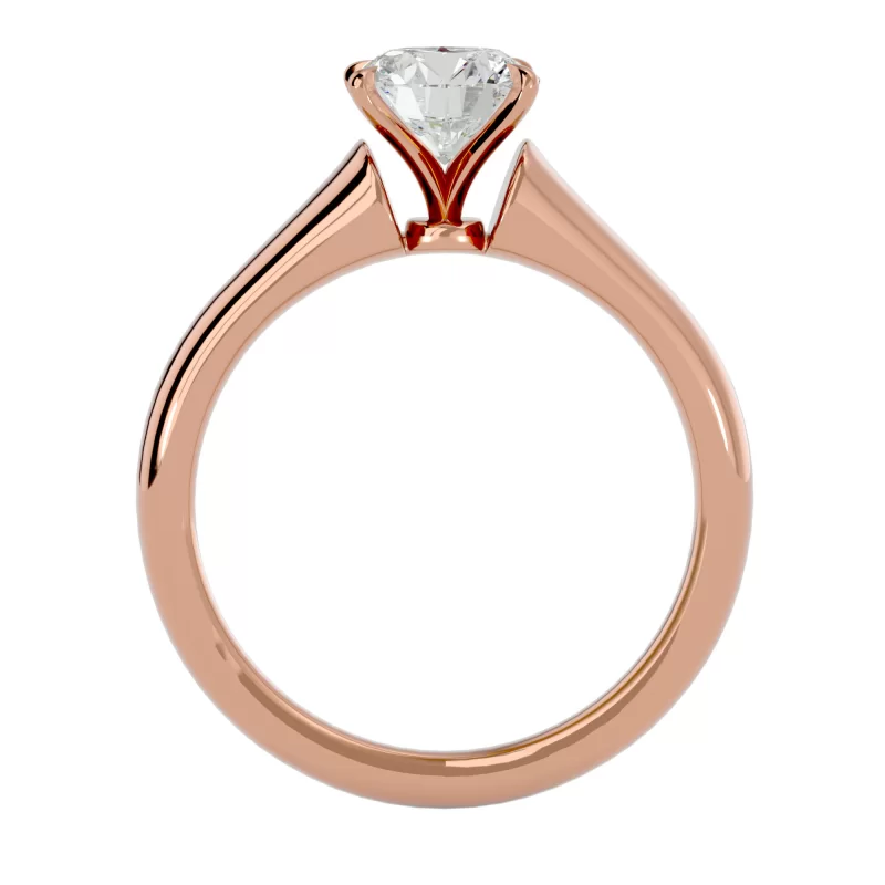Inel de logodna Noble Briliant Rose Aur 18k Diamant Natural - Amelia