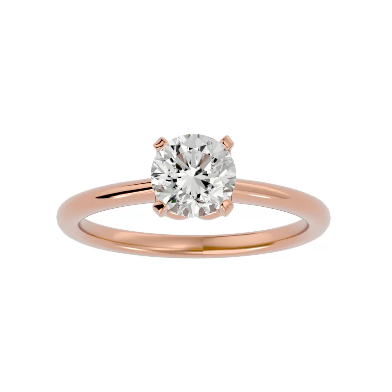 Inel de logodna Impressive Briliant Rose Aur 18k Diamant Natural - Camelia