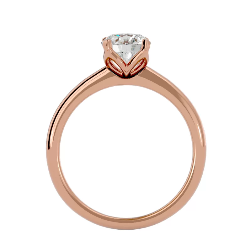 Inel de logodna Impressive Briliant Rose Aur 18k Diamant Natural - Camelia