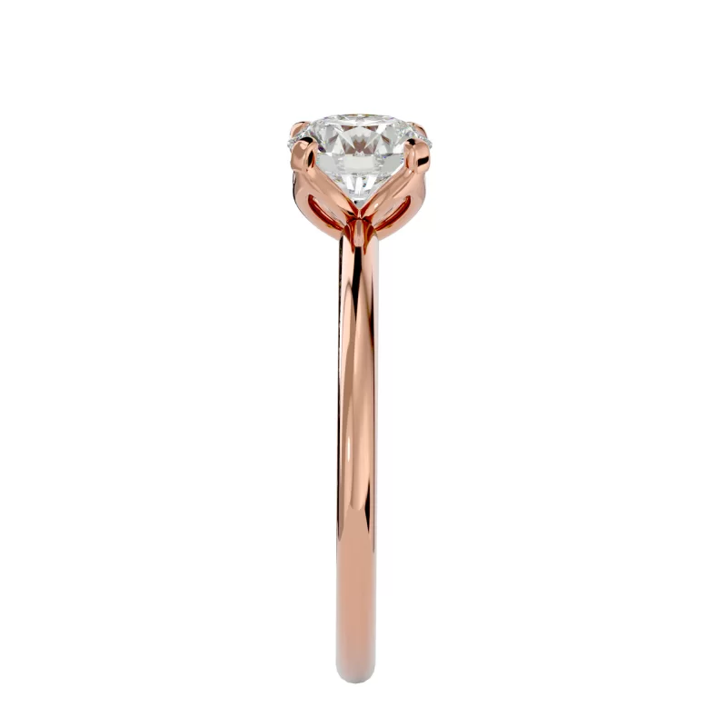 Inel de logodna Impressive Briliant Rose Aur 18k Diamant Natural - Camelia