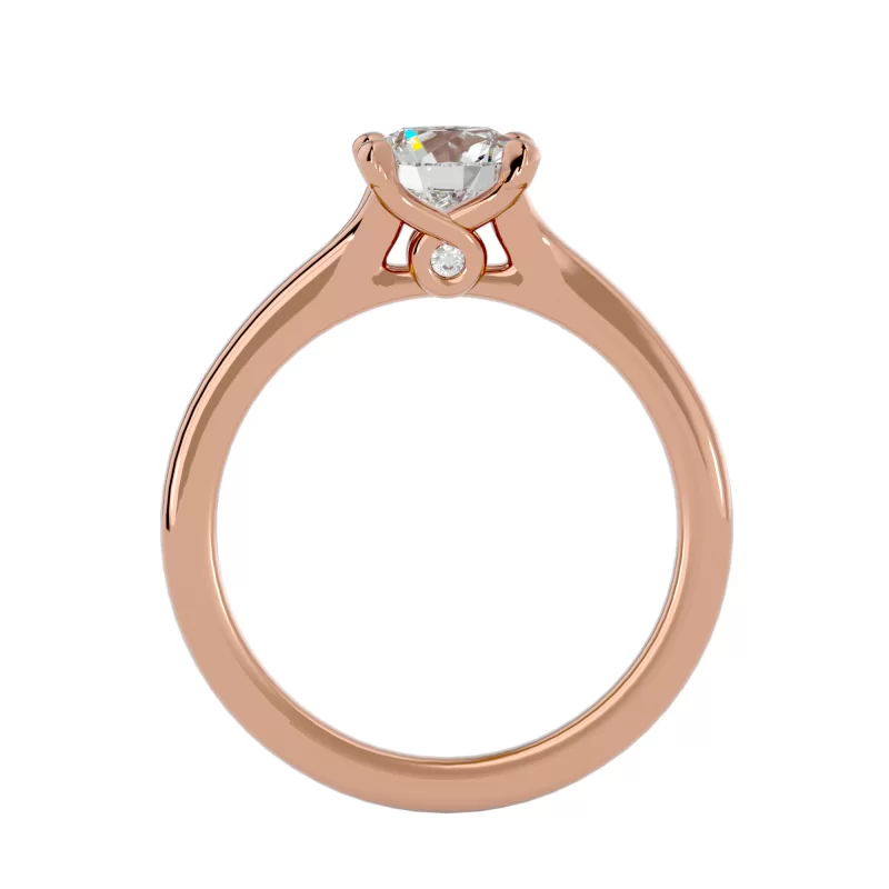 Inel de logodna Delicat Briliant Aur Roz 18k Real Diamond - Francesca