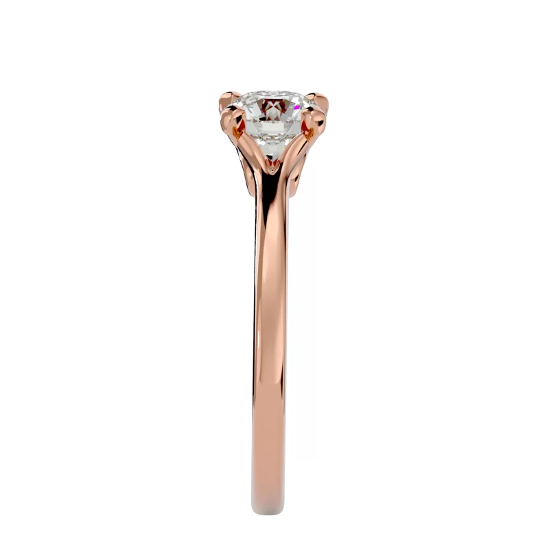 Inel de logodna Delicat Briliant Aur Roz 18k Real Diamond - Francesca