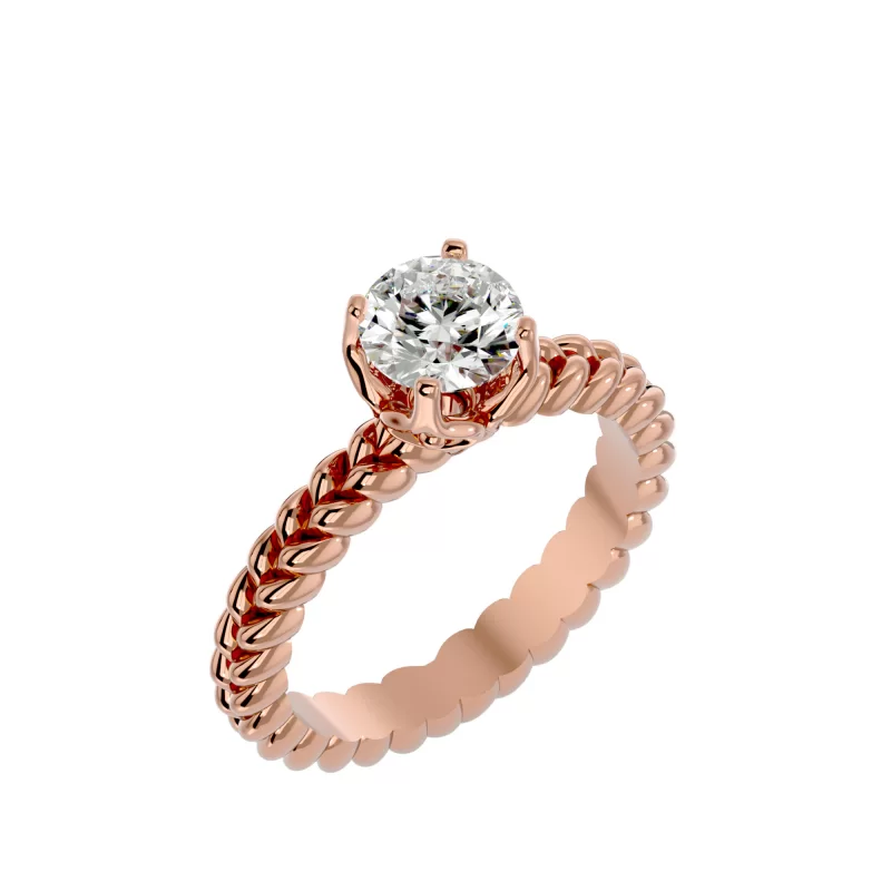 Inel de logodna Feeric Briliant Rose Aur 18k Real Diamond - Selena