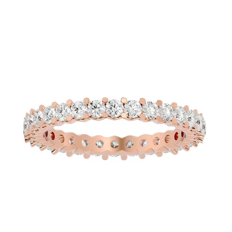 Inel Eternity Captivating Rose Aur 18k Genuine Diamonds - Victoria