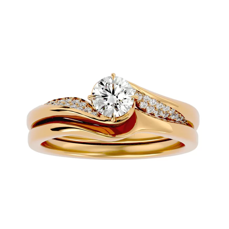 Inel de Logodna Verighete Sublime Aur 18k Diamante Naturale - Geraldine